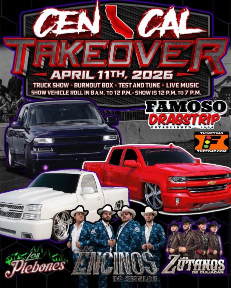 Cen Cal Takeover Truck Show flyer April 2026